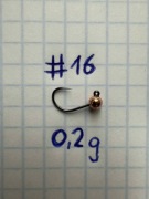 Główki wolframowe #16 0,2g (0,30mm) 