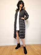 Kurtka zimowa damska 36 S czarna pikowa z kapturem