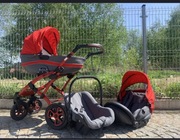 Wózek spacerówka gondola fotelik samochodowy