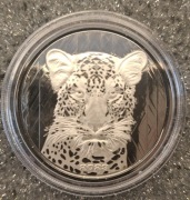 Ghana  5 cedis "Leopard ' 2023 srebro uncja 