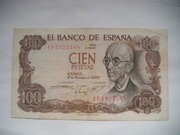 BANKNOT   HISZPANIA 100 Pesetas 1970 r.