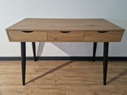 Stylowe biurko Neptun MDF 110x50 cm wys. 77cm 3 szuflady SOLIDNE jak nowe