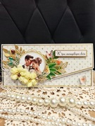 Ręcznie wykonana cudowna kartka ślubna