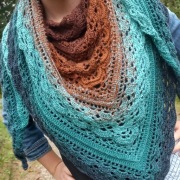 DUŻA Chusta ombre merino Klaziena