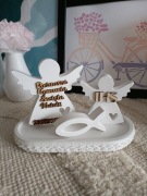 Komunia aniołki anioł prezent od chrzestnych babci