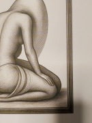 Rysunek akt grafika artystyczna ramka