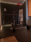 Domowa siłownia ~108KG + ławka regulowana ze stojakami | KOMPLET