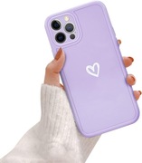 Newseego Etui Love-Heart dla iPhone 13 Pro – fioletowe, silikonowe TPU