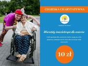 Cegiełka charytatywna o wartości 10,00 złotych.