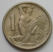 Czechosłowacja 1 korona 1946 - stan 2