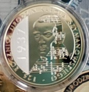 Moneta 10 zł Karol Szymanowski 2007 + 2 zł + folder NBP