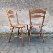 Krzesła drewniane Radomsko retro patyczak PRL