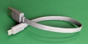 Kabel USB-A do micro USB szary płaski krótki