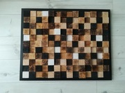 Obraz loft drewniany 3d, mozaika