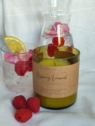 Świeca sojowa w butelce po winie Raspberry Lemonad