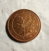 Niemcy - RFN, 5 Euro Cent, 2002, Stuttgart