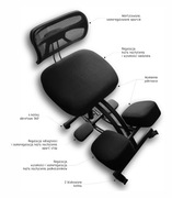 Klękosiad, krzesło ergonomiczne z oparciem