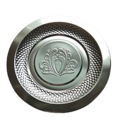 Talerz Podtalerz Metalowy Mała Patera Taca Kolor Srebrny 20cm