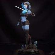 Figurka druk 3D żywica " Star Wars - Aayla Secura - F1649 " - 150 mm