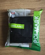włącznik światła podwójny 1 czarny Polmark Milano