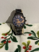 Zegarek męski Geneva bransoleta czarna tarcza elegancki kwarcowy