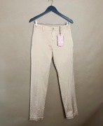 nowe guess spodnie damskie s 27 złote metaliczne metallic lux party