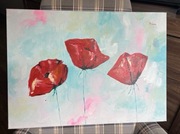 3 obrazy „Maki” aut Piotr Piskorz