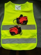 Rękawiczki na rower + kamizelka odblaskowa dla dziecka S - NOWE