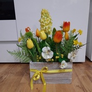 Dekoracja wiosenna,  kwiaty sztuczne premium