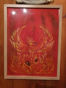 Obraz technika mieszaną farby akryl 30 na 40