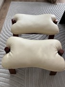 podnóżek, pufa, koziolek, bezowa skora