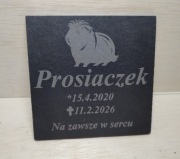 Grawerowana tabliczka na grób dla świnki morskiej Personalizowana Kamień