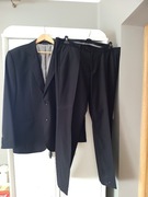 czarna męska marynarka żakiet czarny męski garnitur 56/182 ze spodniami