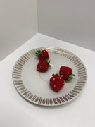 Truskawki szydełkowe,zabawa w sklepik,jedzenie na przyjęcie dla lalek