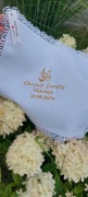 Szatka do chrztu personalizowana z koronką