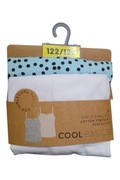 Top dziewczęcy 2 szt 122 128 ramiączka bawełna grochy Cool Basics