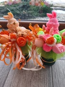 Wielkanocny Candle Flower box wykonany z naturalnych świec sojowych 