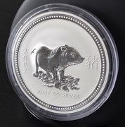 Rok Świni 2007 10 oz / 10 uncji Ag. 999, Lunar I , nakład 3061 szt!