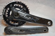 Korba FSA SL-K karbon 2x 36T/24T, 175 mm, w BDB stanie, nowe zębatki