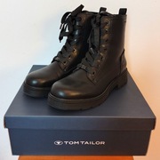 Buty zimowe Tom Tailor rozmiar 40 botki sznurowane z zamkiem za kostkę