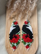 Kolczyki z japońskich koralików.