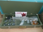 Zestaw Wódka AK-47 Kałasznikow 1,2l Drewniana skrzynia