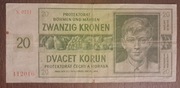 Protektoriat Czech i Moraw 20 koron 1944 