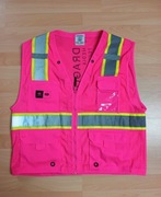 kamizelka odblaskowa robocza? różowa L-XL kishigo pomiarowa ev series