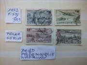 4szt. znaczki pełna seria Fi 590 BŁĄD Polska 1952r. PRL Poczta Lotnicza