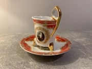 Filzanka Niemcy porcelana refznie zdobiona