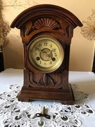 Zegar kominkowy JUNGHANS ok. 1895 wzorcowa secesja orzech loft