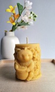 Świeca z wosku pszczelego MIŚ  naturalna handmade prezent