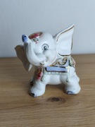 Figurka słonik na szczęście porcelana biskwit