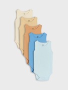 Body 56 Sinsay bawełna bez rękawów kolorowe niebieskie brązowe beżowe